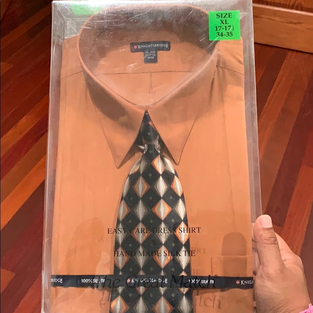 Orange Dress Shirt XL Knightsbridge